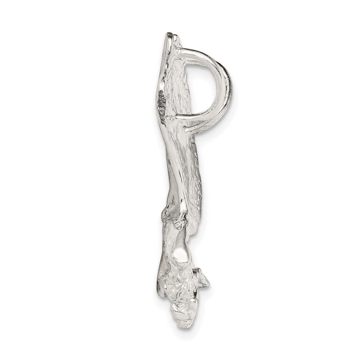 Sterling Silver Eagle Pendant, Soaring Eagle in Flight Design, Patriotic Military Theme