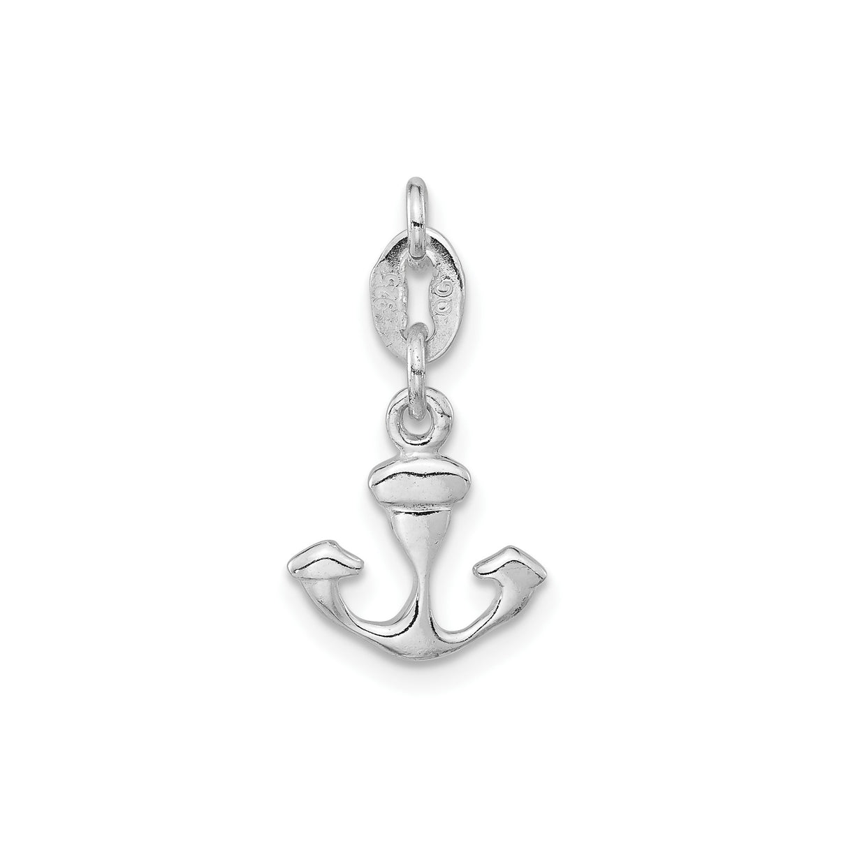Sterling Silver Anchor Charm Pendant, Nautical Symbol of Strength and Stability, Unisex Jewelry