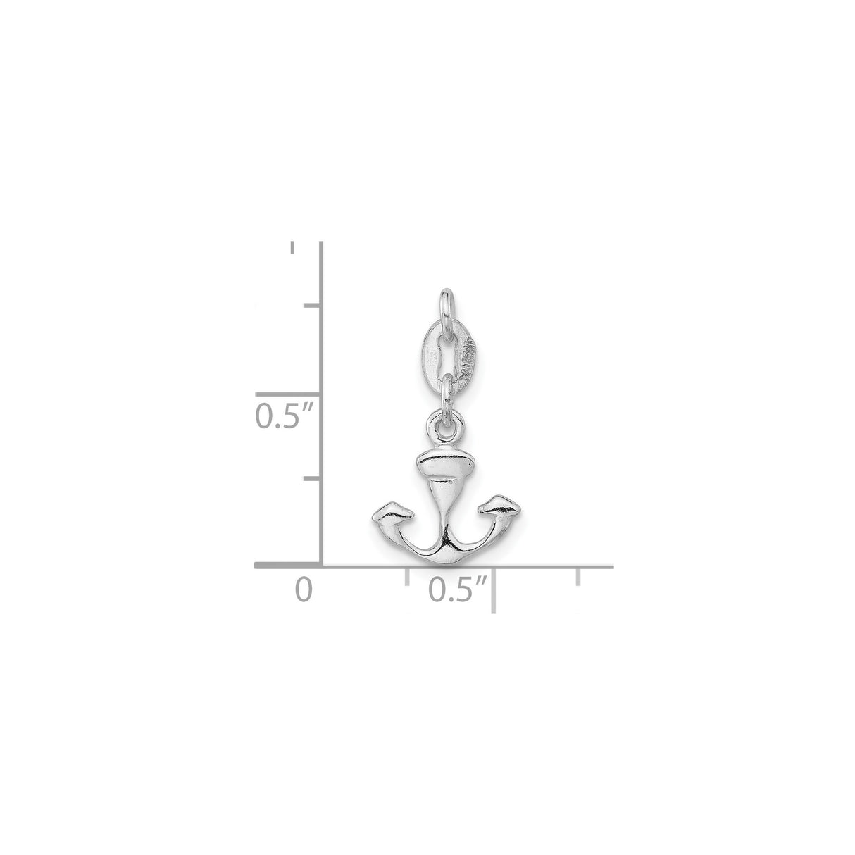 Sterling Silver Anchor Charm Pendant, Nautical Symbol of Strength and Stability, Unisex Jewelry