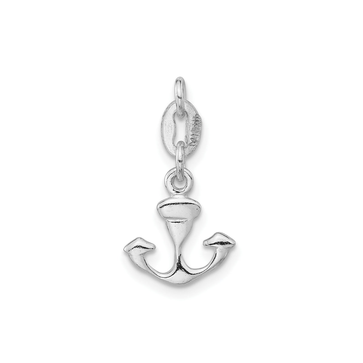 Sterling Silver Anchor Charm Pendant, Nautical Symbol of Strength and Stability, Unisex Jewelry