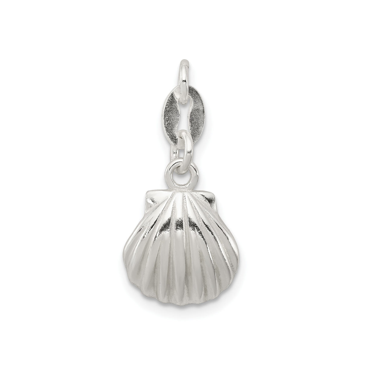 Sterling Silver Scallop Shell Pendant, Camino de Santiago Spiritual Travel Charm