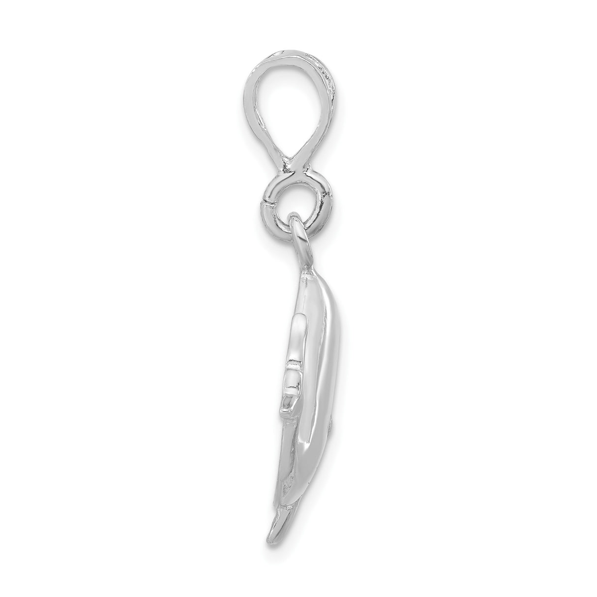 Sterling Silver Whale Pendant, Stylized Sperm Whale Charm, Nautical Ocean Jewelry for Women or Unisex