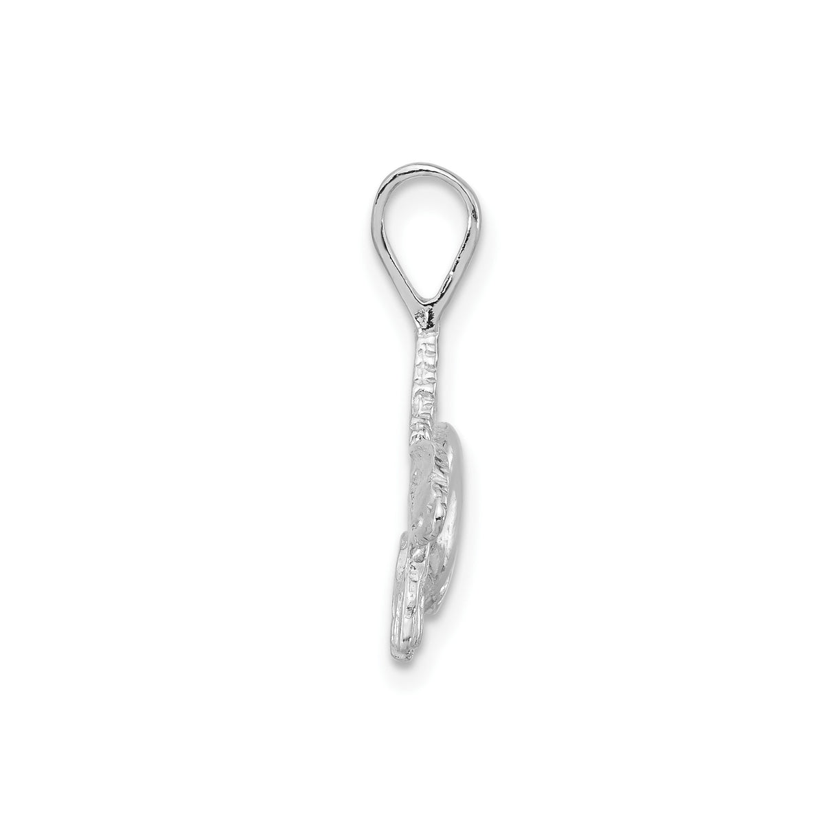 Sterling Silver Angelfish Pendant with Detailed 3D Ocean Design, Coastal Marine Life Theme