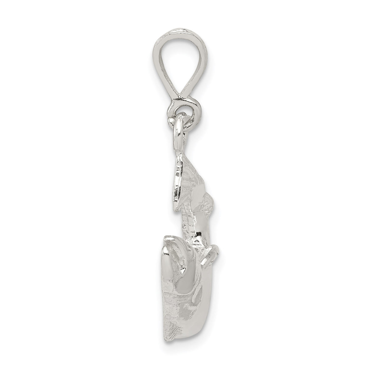 Sterling Silver Fish Pendant with Jumping Fish Design, Nature and Wildlife Inspired Charm