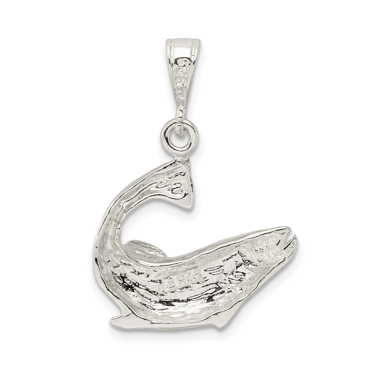 Sterling Silver Fish Pendant with Jumping Fish Design, Nature and Wildlife Inspired Charm