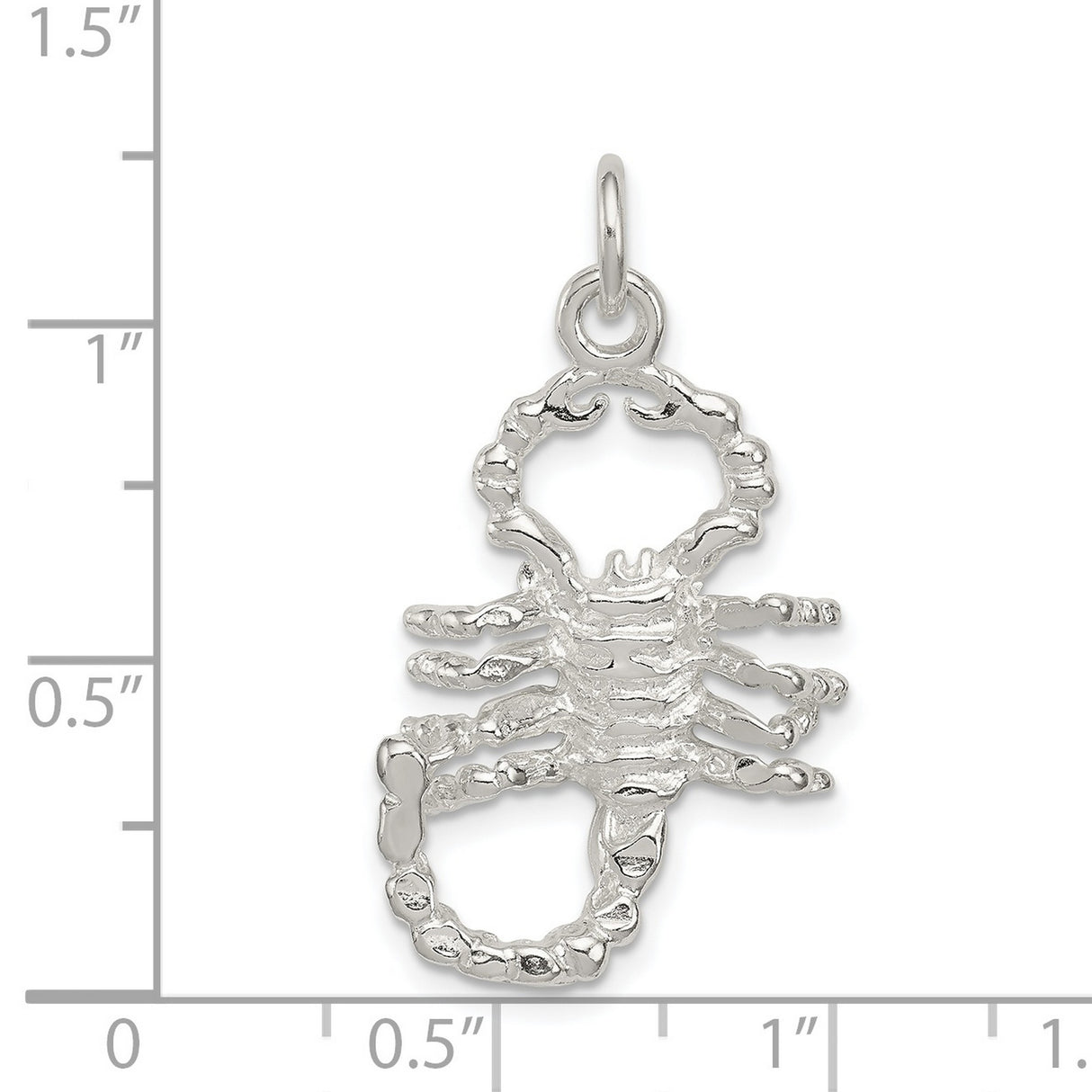 Sterling Silver Scorpion Pendant, Openwork Scorpio Zodiac Symbol for Men or Women