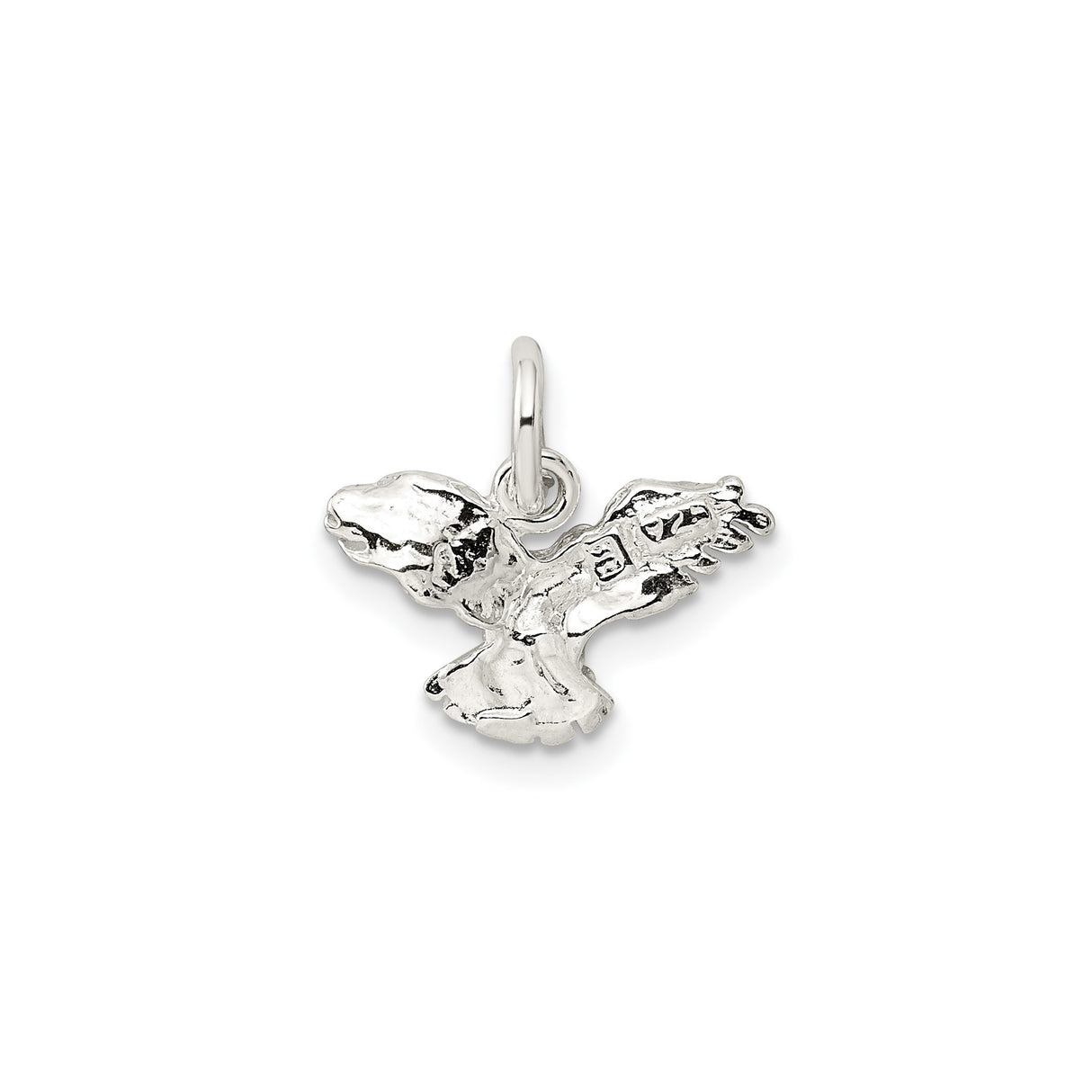 Sterling Silver Dove Pendant with Open Wing Design, Symbol of Peace and Faith