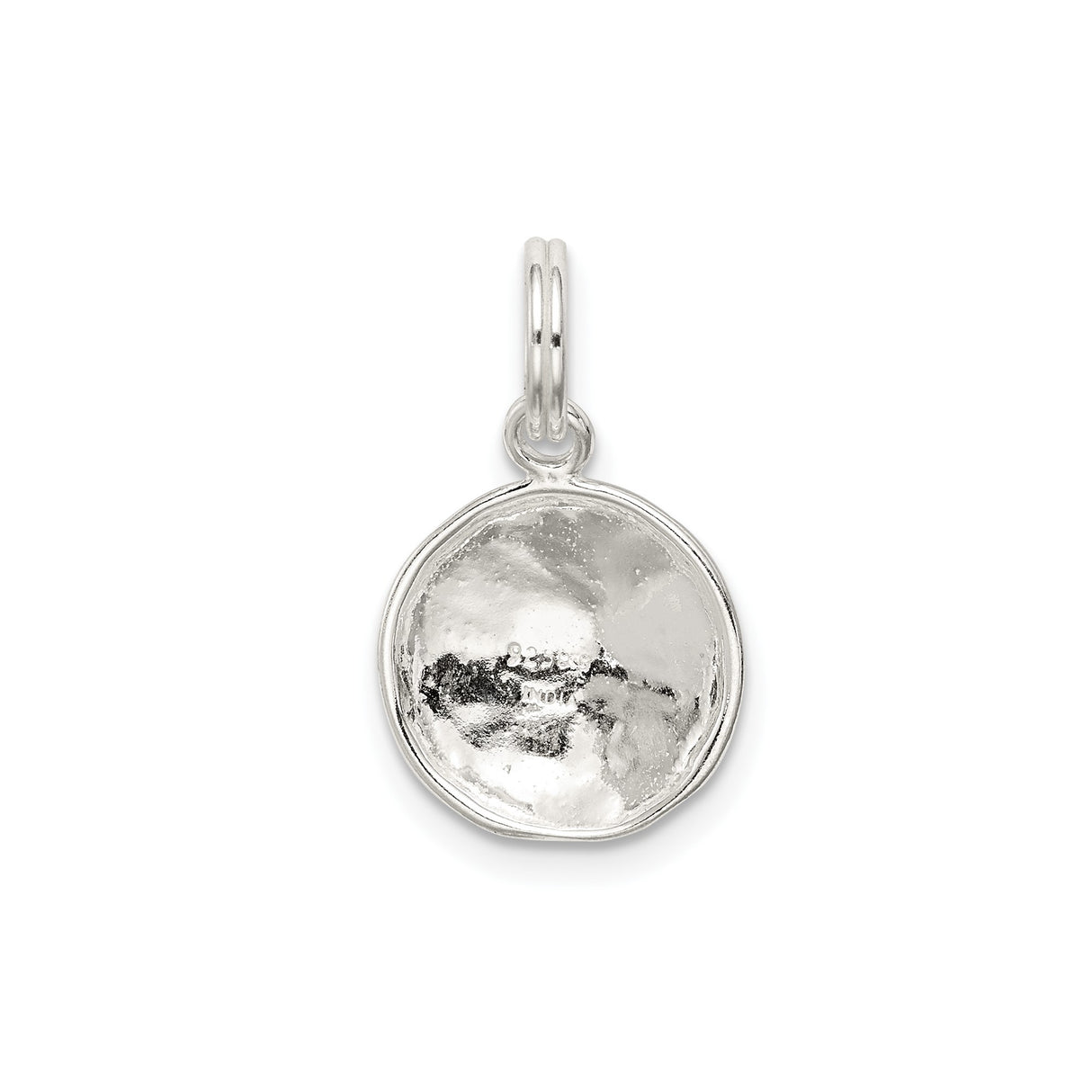 Sterling Silver Baseball Charm Pendant with Detailed Stitching for Men or Women