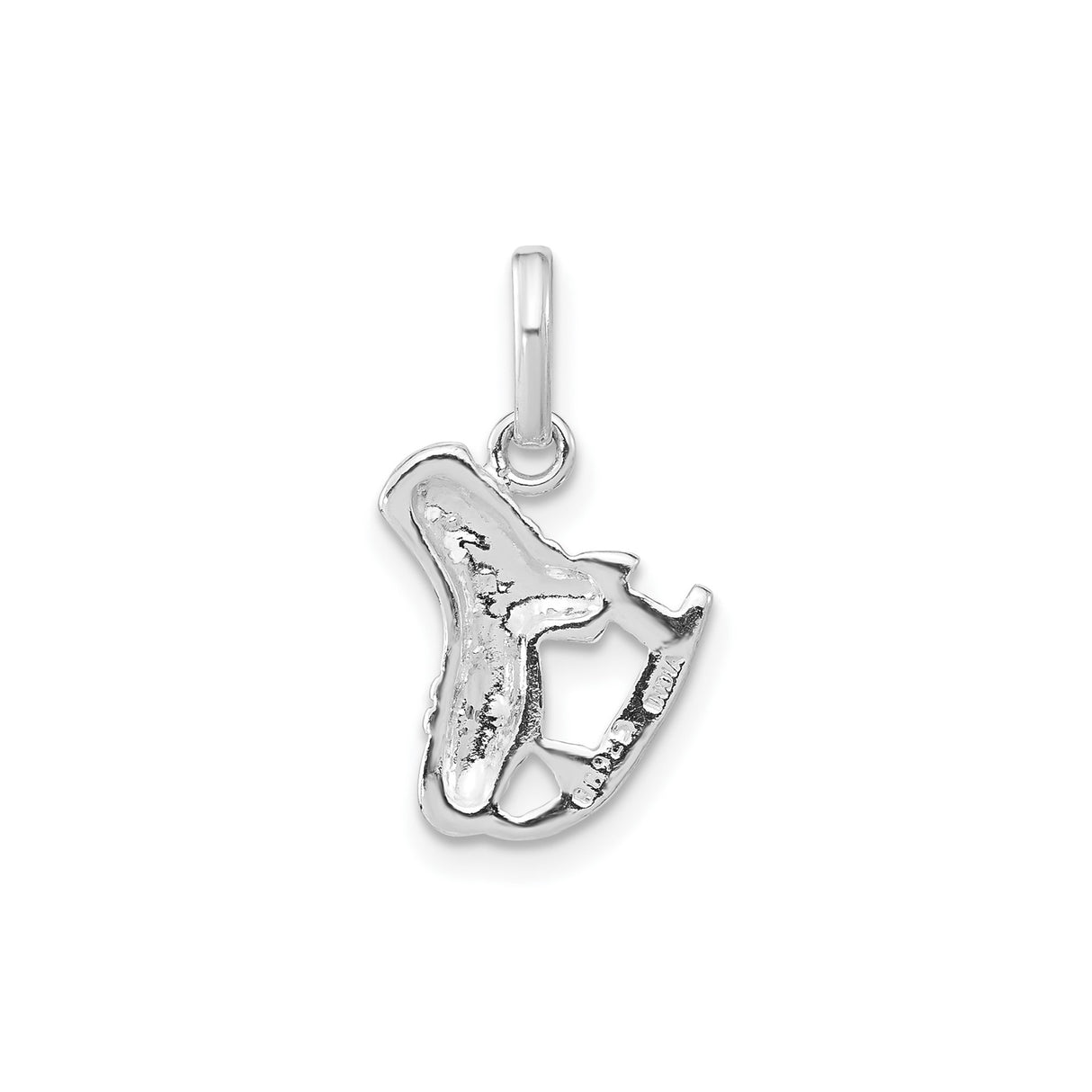 Sterling Silver Ice Skate Charm Pendant, Detailed Figure Skate Design for Women and Teens