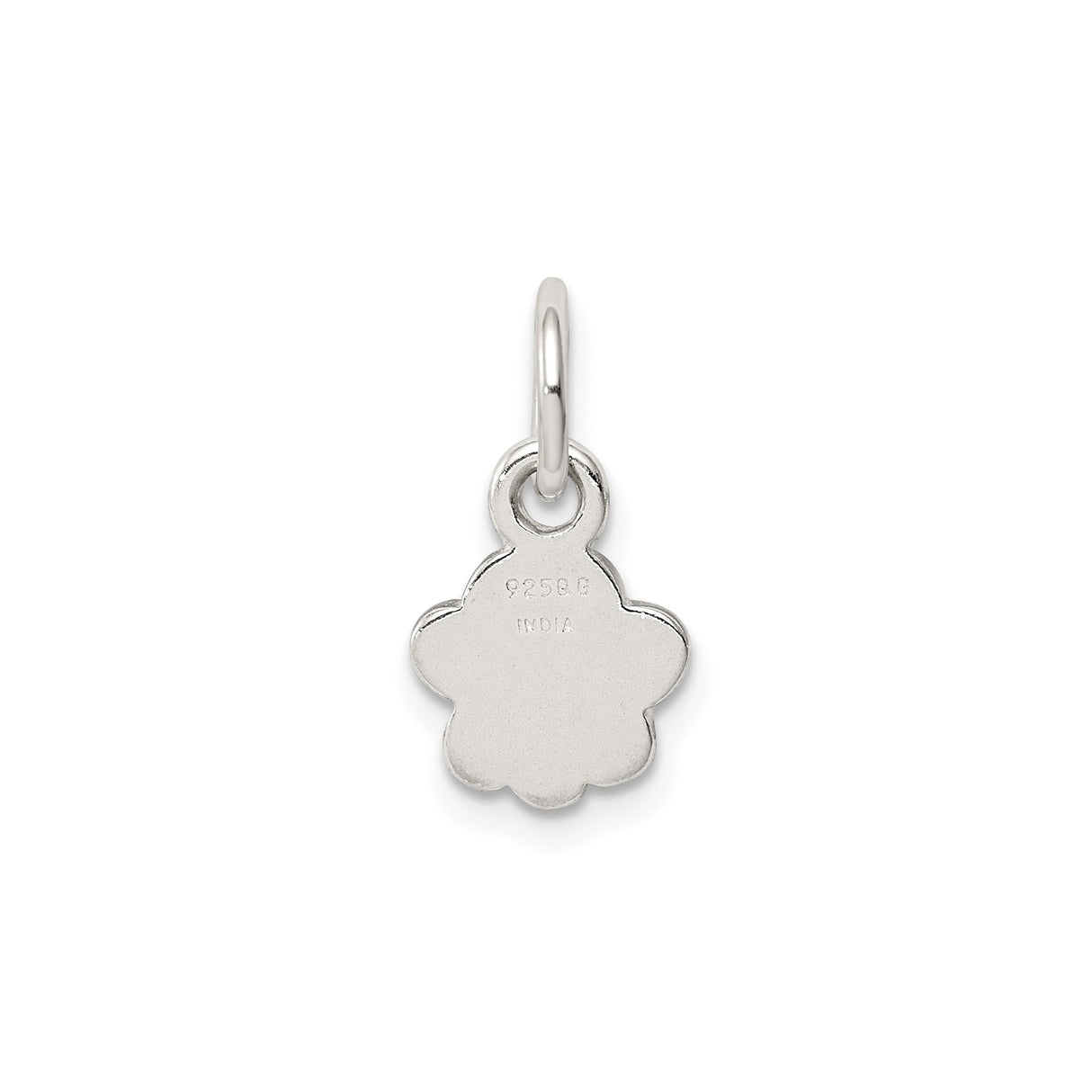 Sterling Silver Paw Print Charm Pendant, Detailed Animal Paw Design, Pet Memorial Jewelry