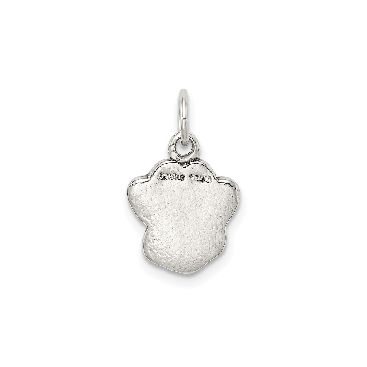 Sterling Silver Paw Pendant, Animal Print Memorial Charm, Pet Remembrance Jewelry