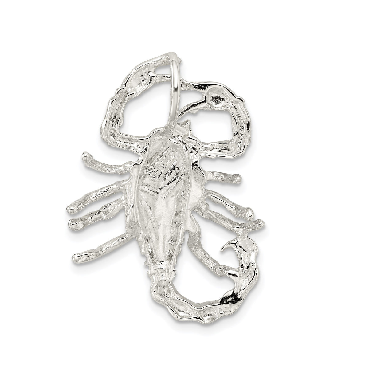 Sterling Silver Scorpion Pendant, Detailed Scorpio Symbol Zodiac Talisman for Men or Unisex