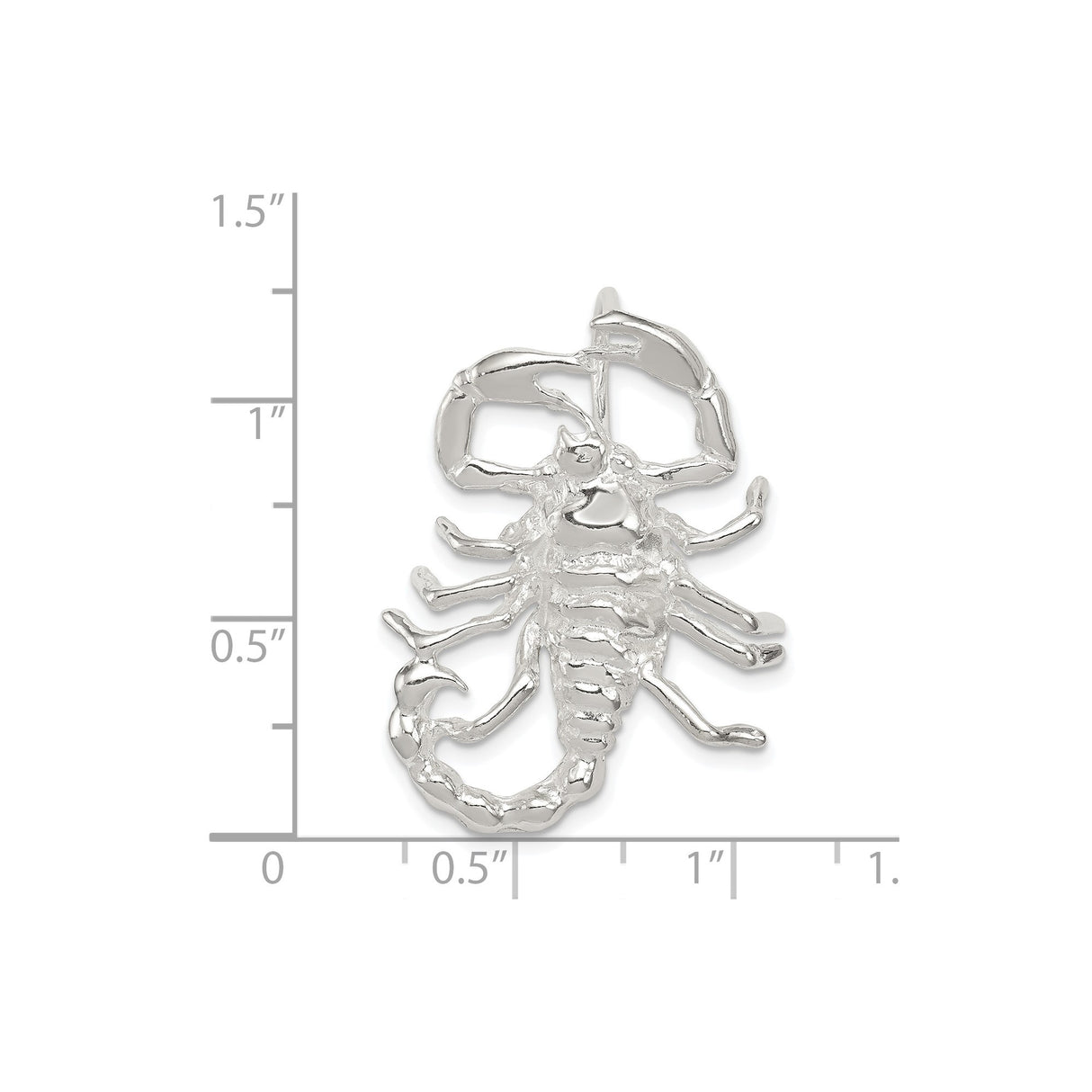 Sterling Silver Scorpion Pendant, Detailed Scorpio Symbol Zodiac Talisman for Men or Unisex