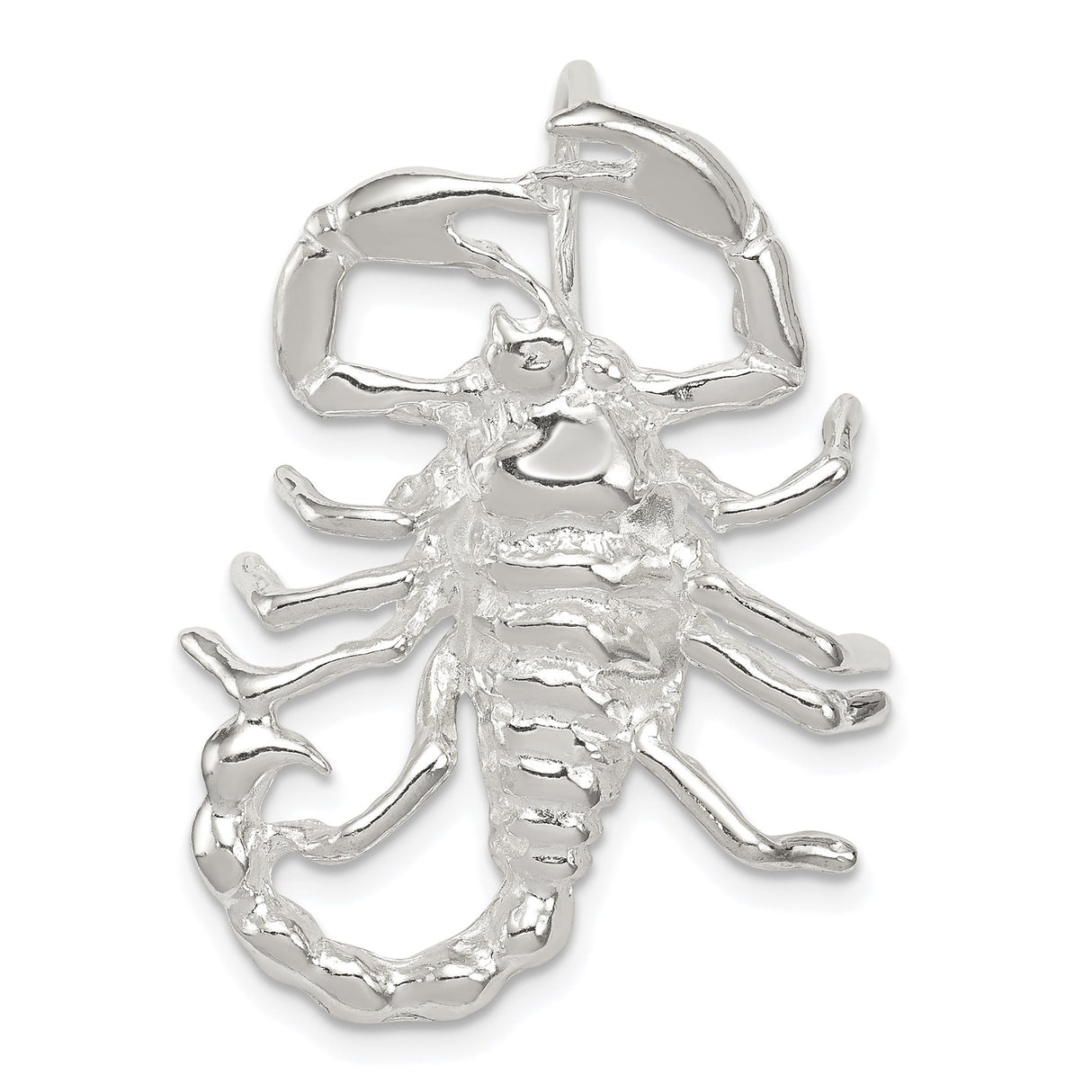 Sterling Silver Scorpion Pendant, Detailed Scorpio Symbol Zodiac Talisman for Men or Unisex