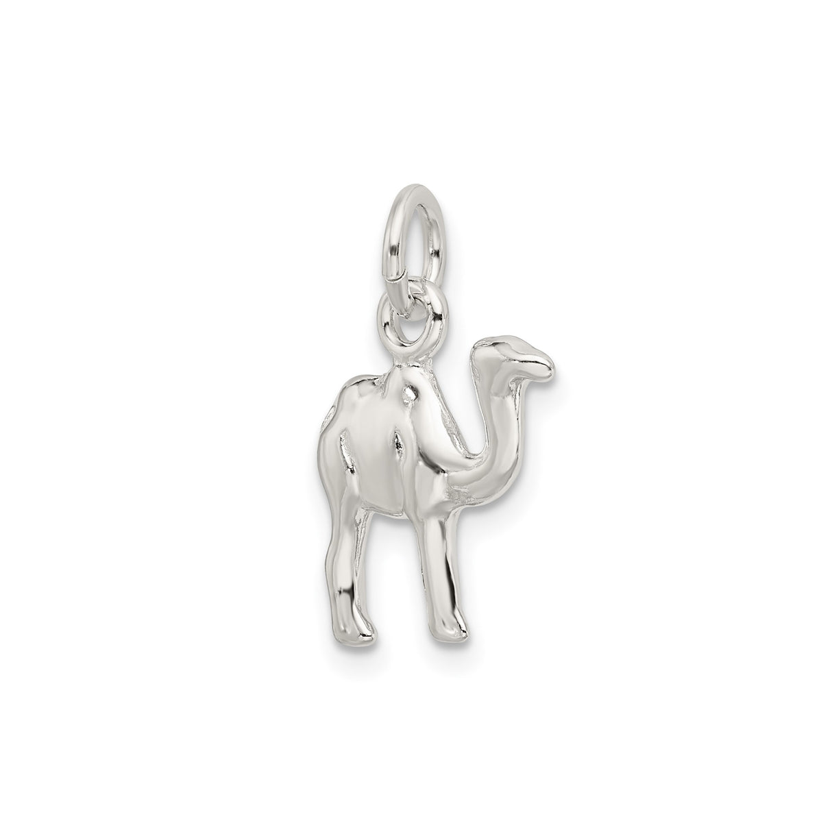 Sterling Silver Camel Charm Pendant, Detailed Animal Silhouette, Travel and Adventure Theme