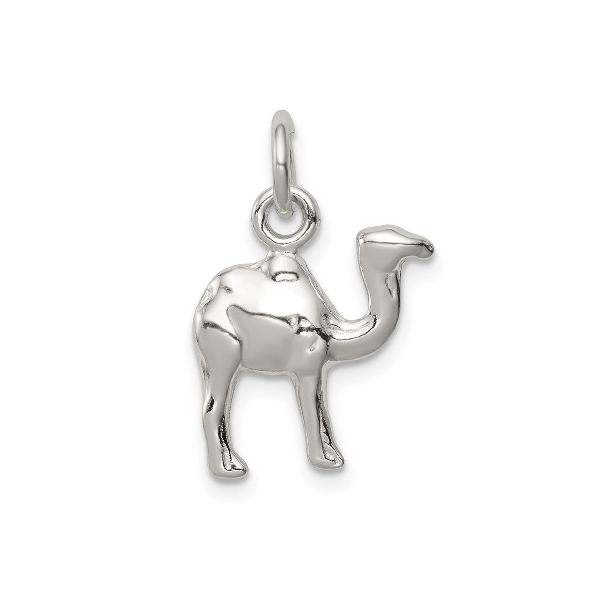 Sterling Silver Camel Charm Pendant, Detailed Animal Silhouette, Travel and Adventure Theme