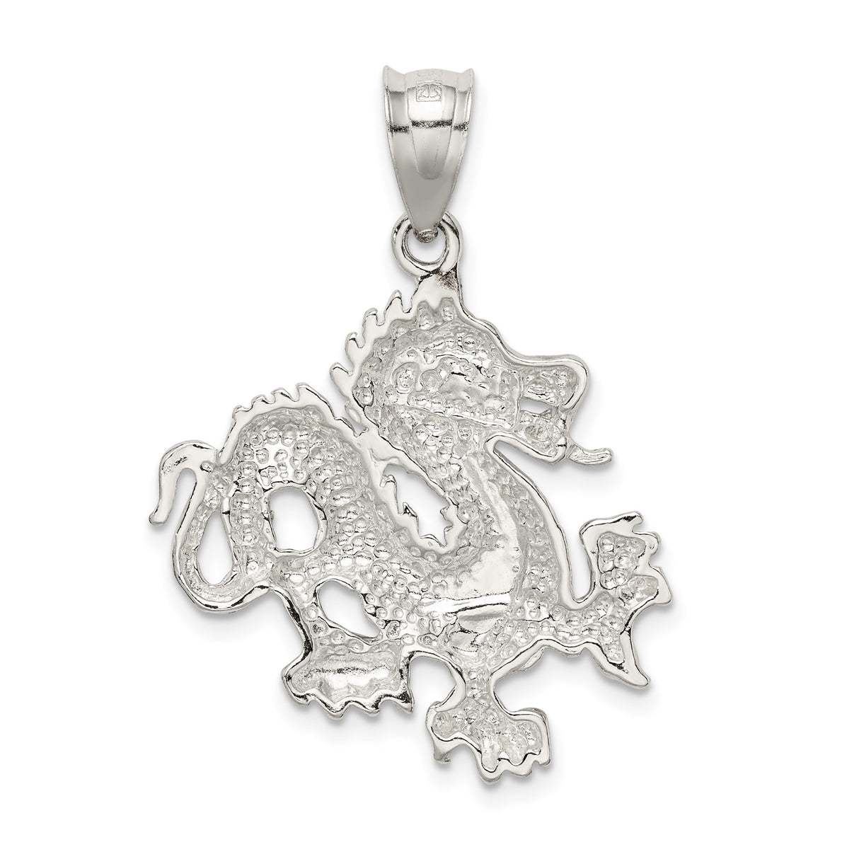 Sterling Silver Dragon Pendant, Chinese Mythology Symbol of Strength and Wisdom, Unisex Charm
