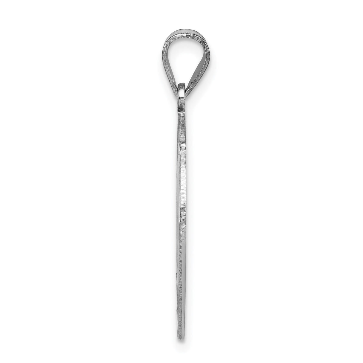 Sterling Silver Initial A Pendant with Openwork Round Monogram Charm, Script Letter Design