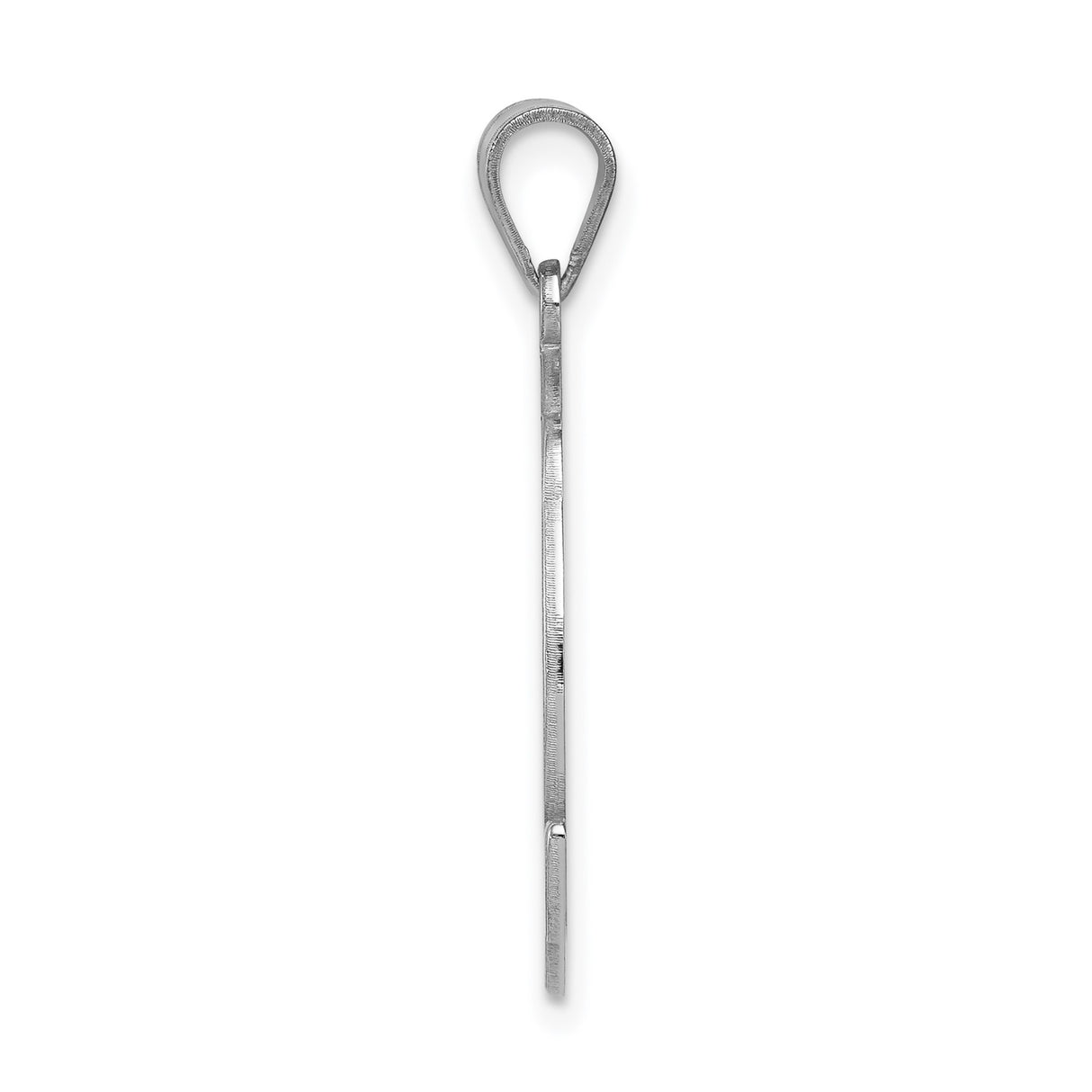 Sterling Silver Initial K Pendant, Script Letter Charm in Circular Frame