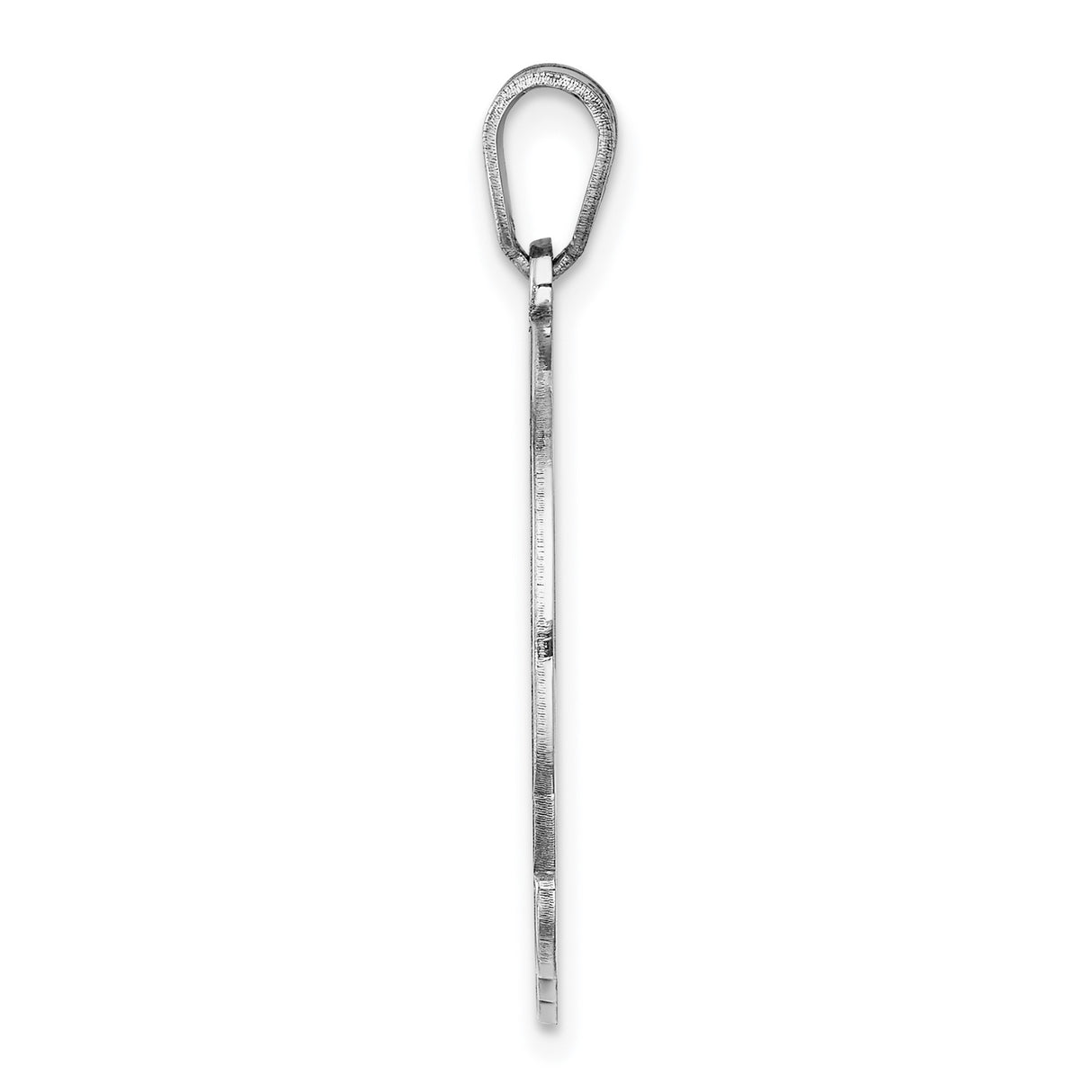 Sterling Silver Pendant with Script Initial L in Round Openwork Design