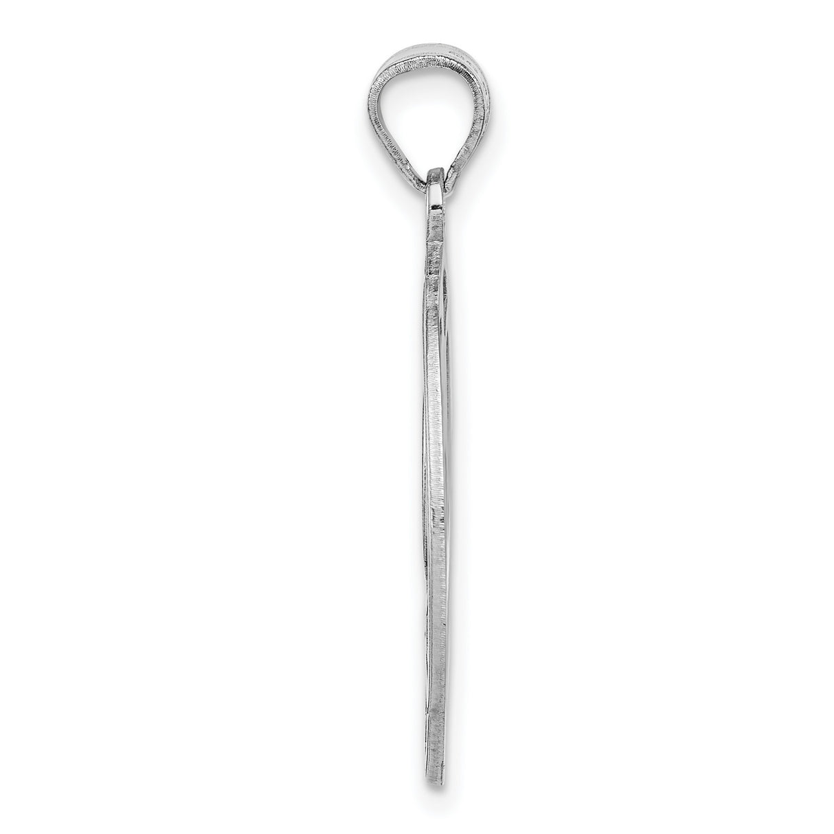 Sterling Silver Script Letter P Pendant, Openwork Monogram Charm for Women