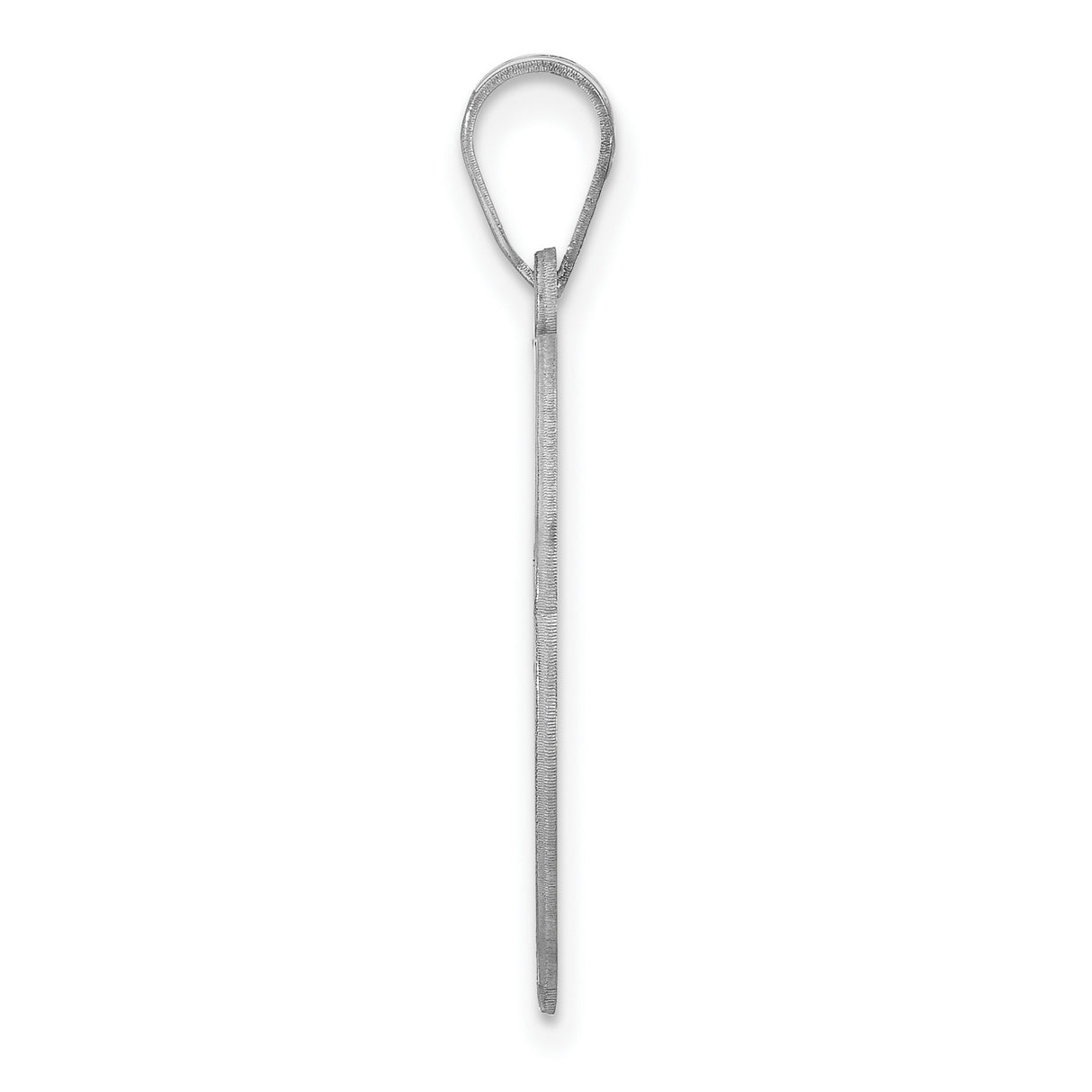 Sterling Silver Letter V Pendant, Script Initial Charm in Circle Frame