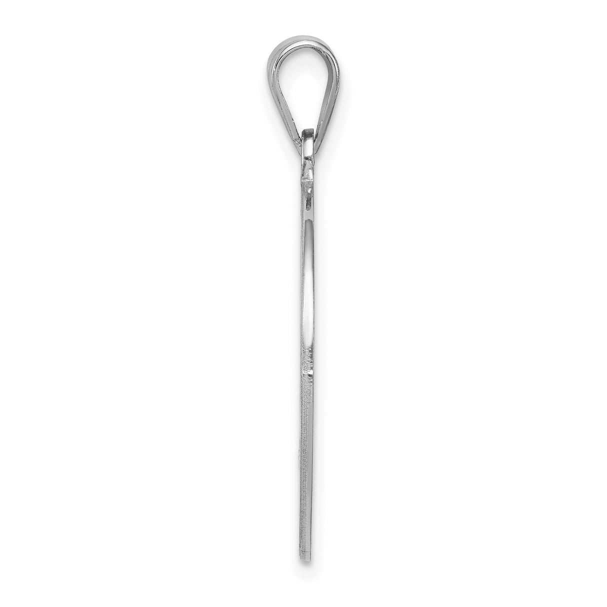 Sterling Silver V Initial Pendant, Script Letter Charm in Cutout Circle Design for Women