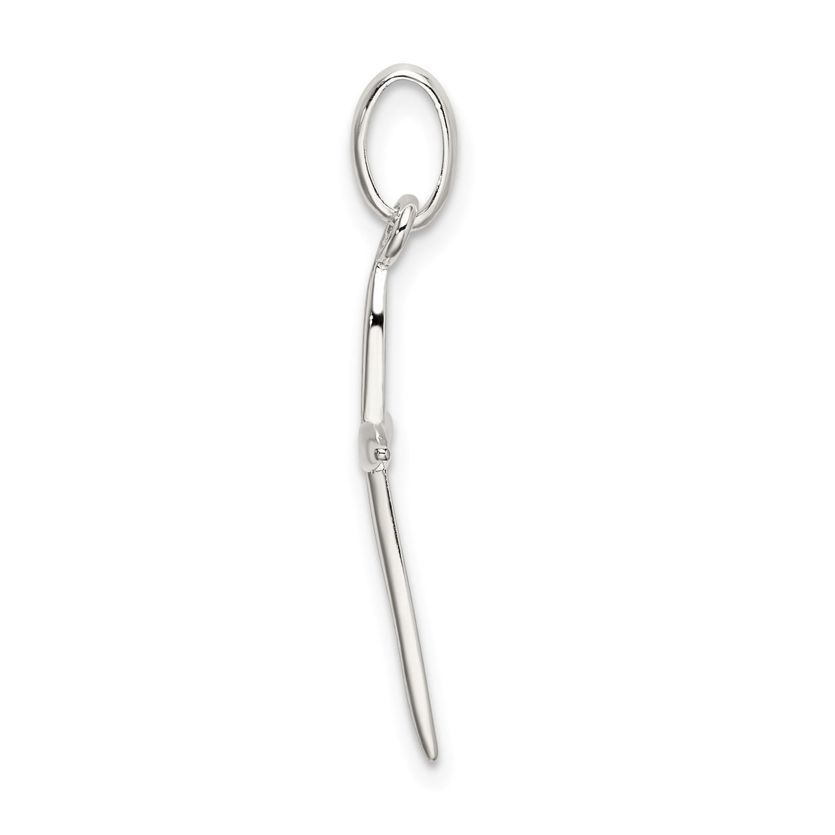 Sterling Silver Cross Pendant with Sleek Minimalist Design, Unisex Religious Jewelry Charm