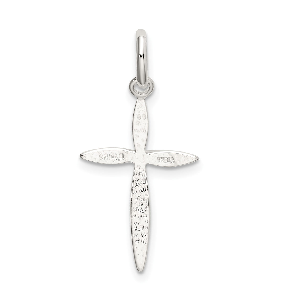 Sterling Silver Cross Pendant with Sleek Minimalist Design, Unisex Religious Jewelry Charm