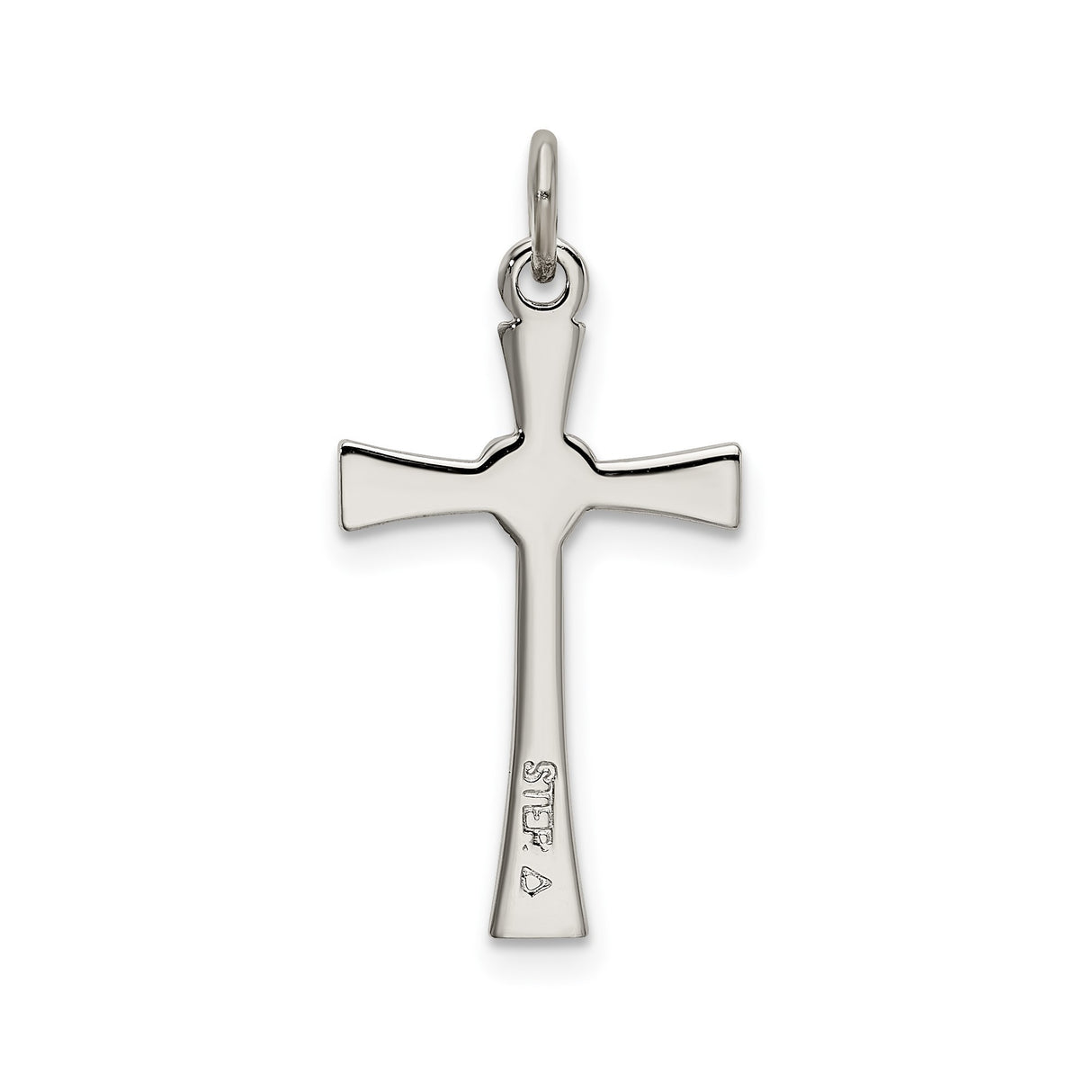 Sterling Silver Cross Pendant with Cubic Zirconia and Gold Accents, Heart Faith Religious Charm
