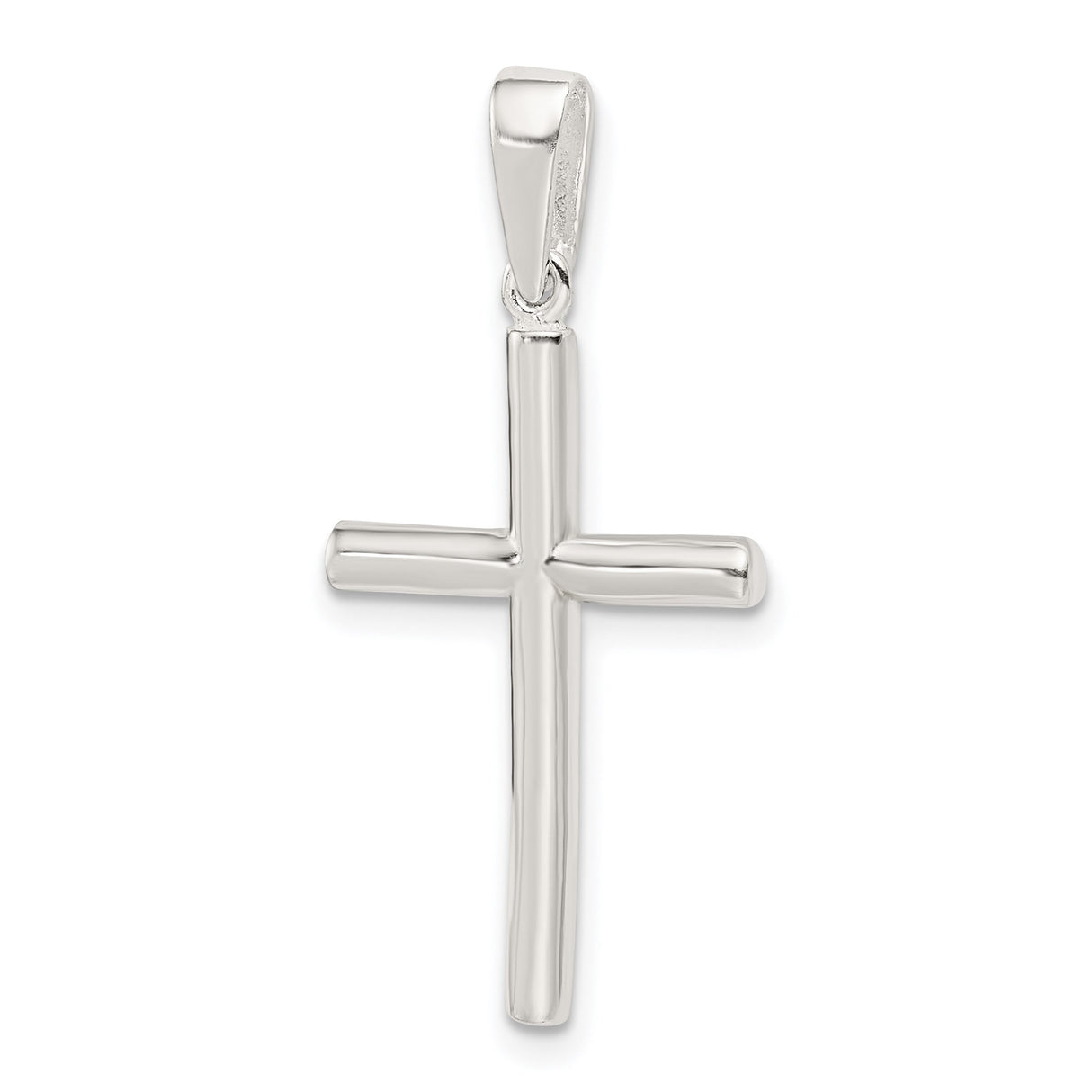 Sterling Silver Cross Pendant, Minimalist Spiritual Charm for Men and Women