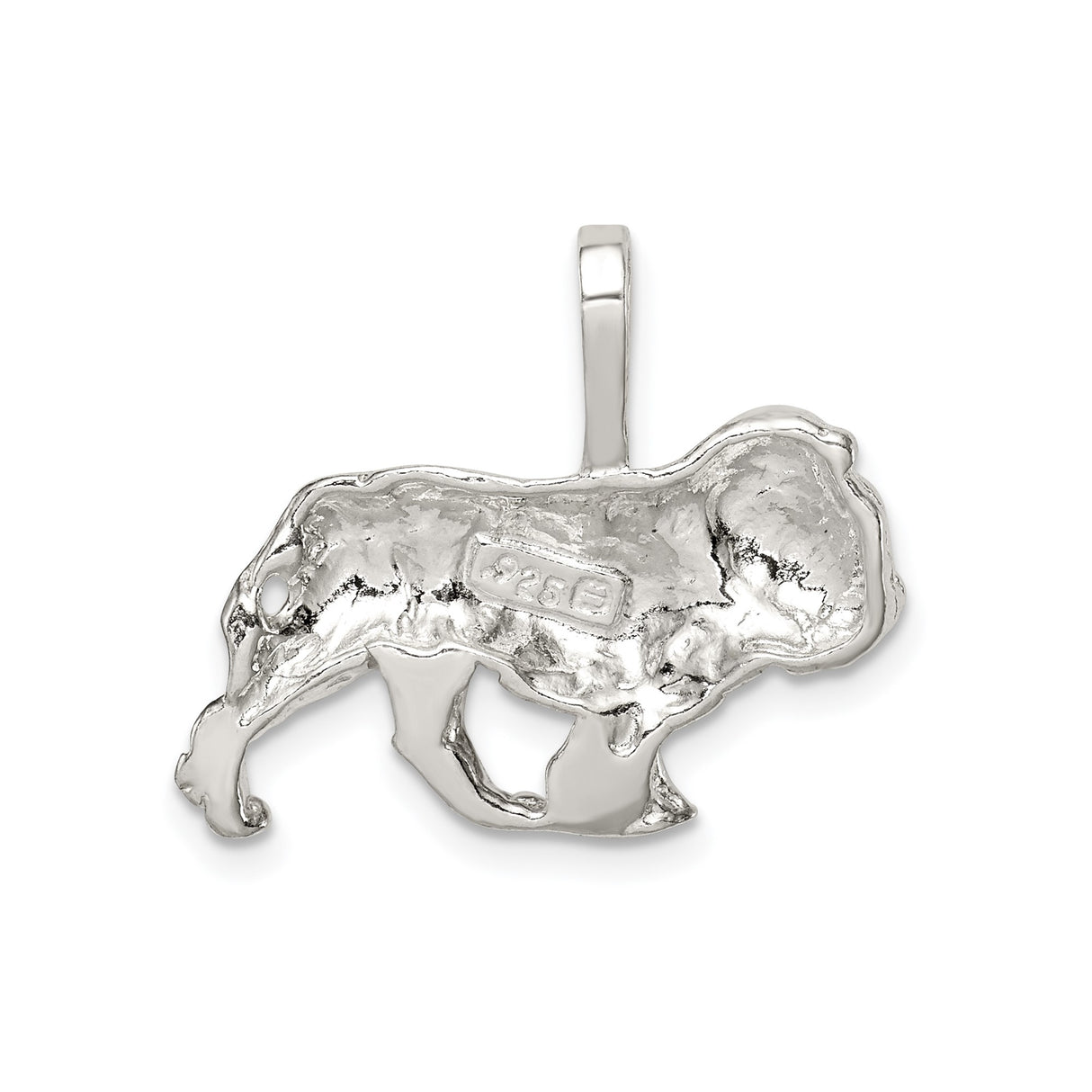 Sterling Silver Lion Pendant with Walking Lion Symbol, Strength and Zodiac Leo Theme