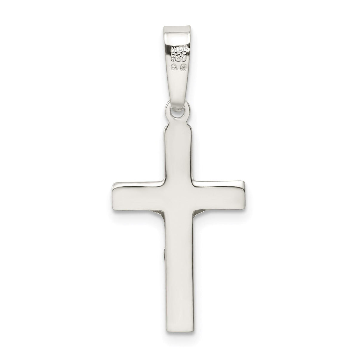 Sterling Silver Crucifix Cross Pendant with Jesus Figure, Religious Faith Style