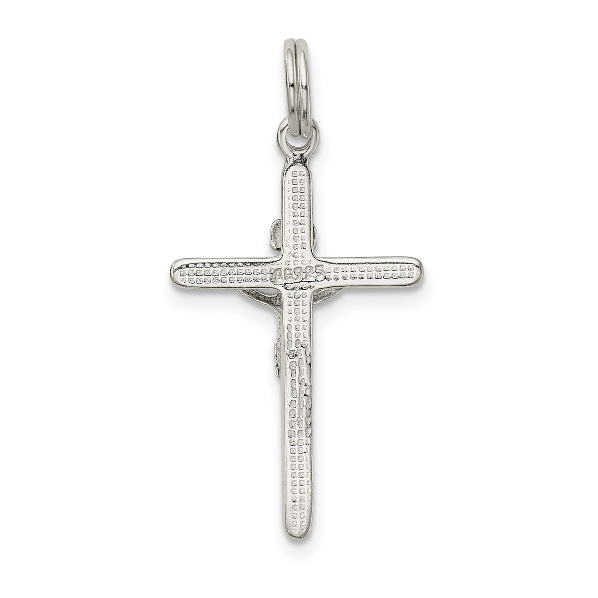 Sterling Silver Crucifix Cross Pendant with INRI Jesus Figure, Religious Jewelry for Men and Women