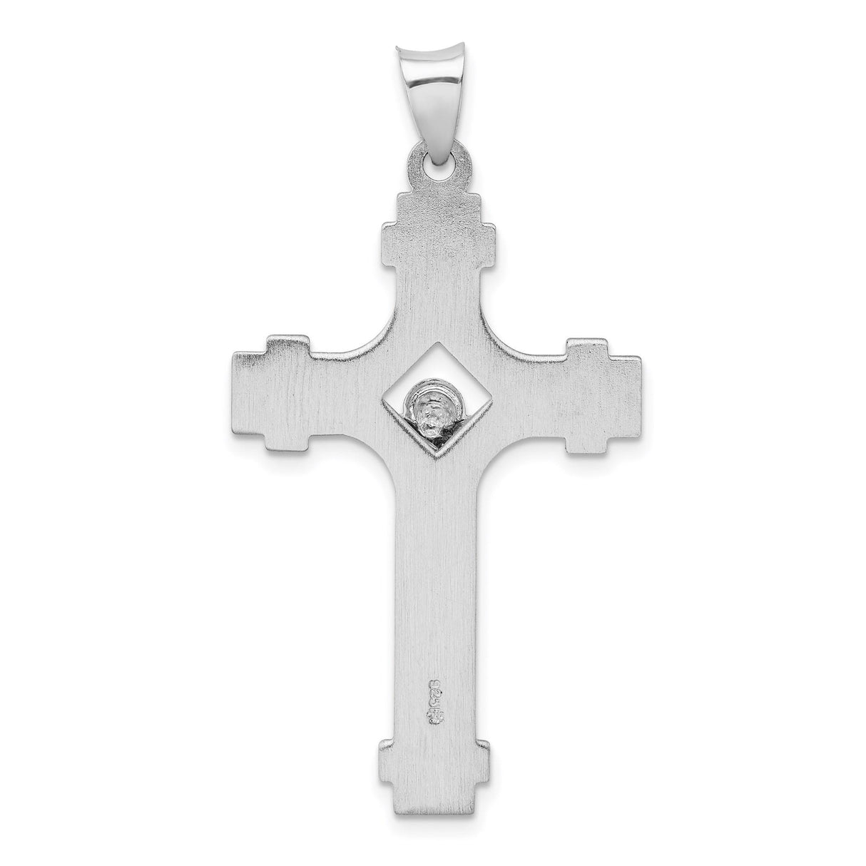 Sterling Silver Crucifix Cross Pendant with INRI Jesus Charm, Religious Christian Jewelry