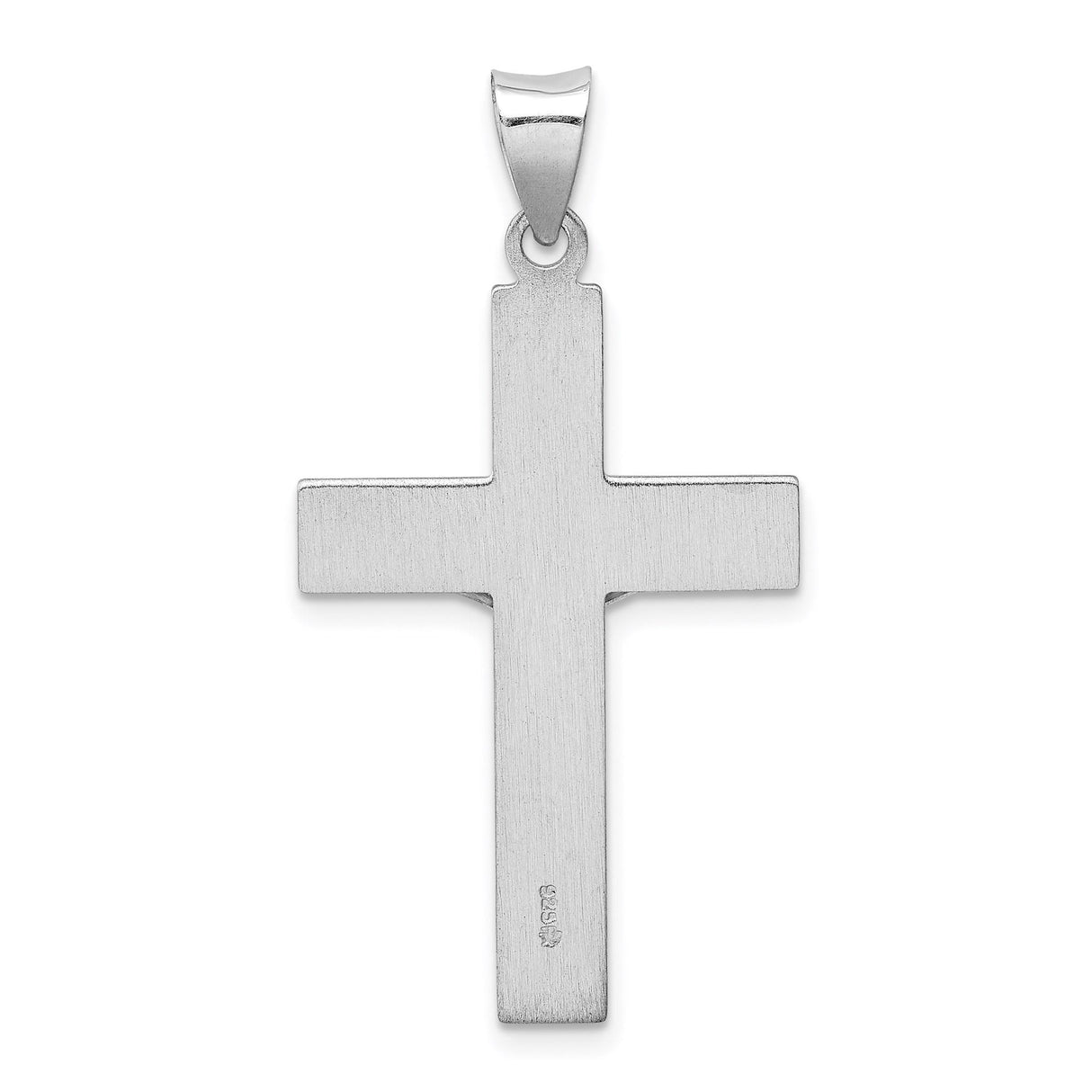 Sterling Silver Crucifix Cross Pendant with INRI Latin Detailing for Men and Women