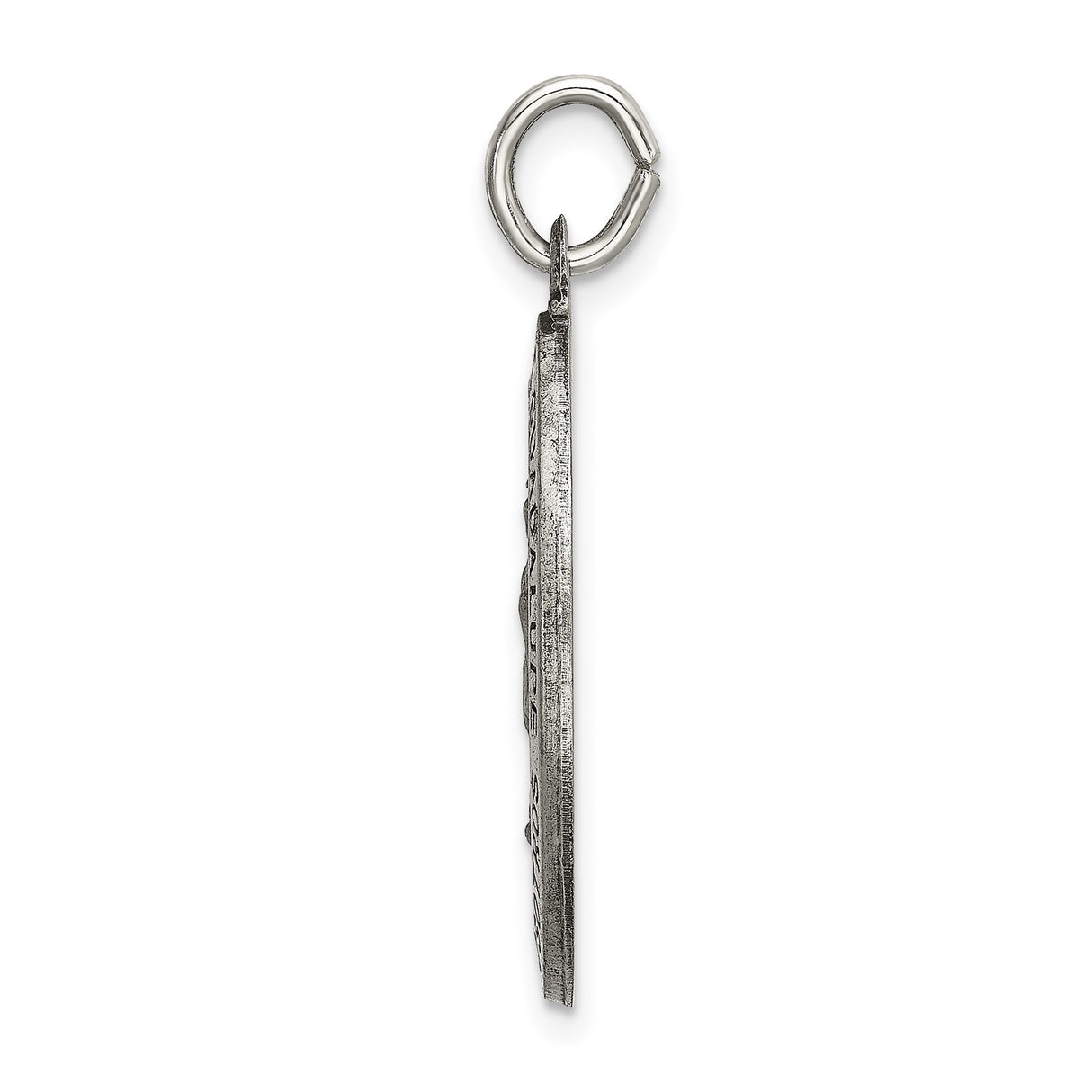 Sterling Silver Nuestra Señora de Guadalupe Pendant, Catholic Oval Medallion with Spanish Inscription