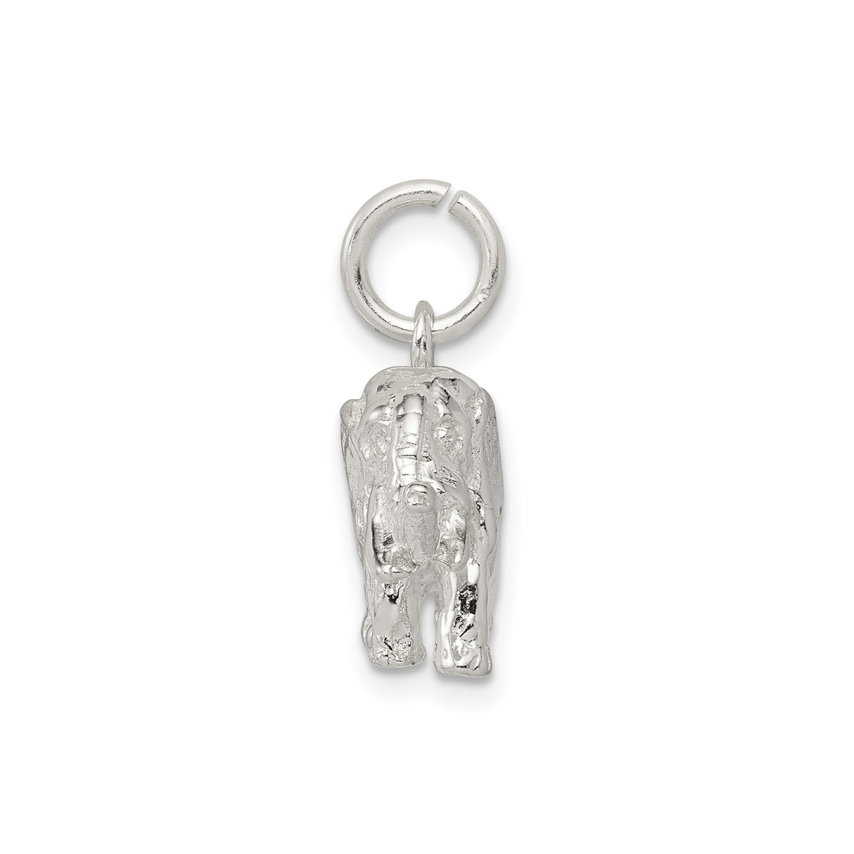 Sterling Silver Elephant Pendant, Realistic Animal Charm, Nature-Inspired Spiritual Jewelry