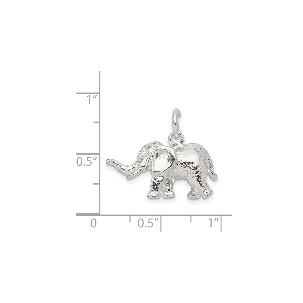 Sterling Silver Elephant Pendant, Realistic Animal Charm, Nature-Inspired Spiritual Jewelry