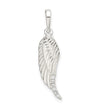 Sterling Silver Angel Wing Pendant with Cubic Zirconia, Feather Design, Faith and Remembrance Jewelry