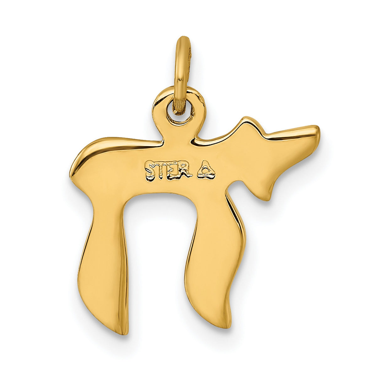 Symbol Of Life Chai In Gold Tone 925 Sterling Silver Charm Pendant in Real 925 Sterling Silver