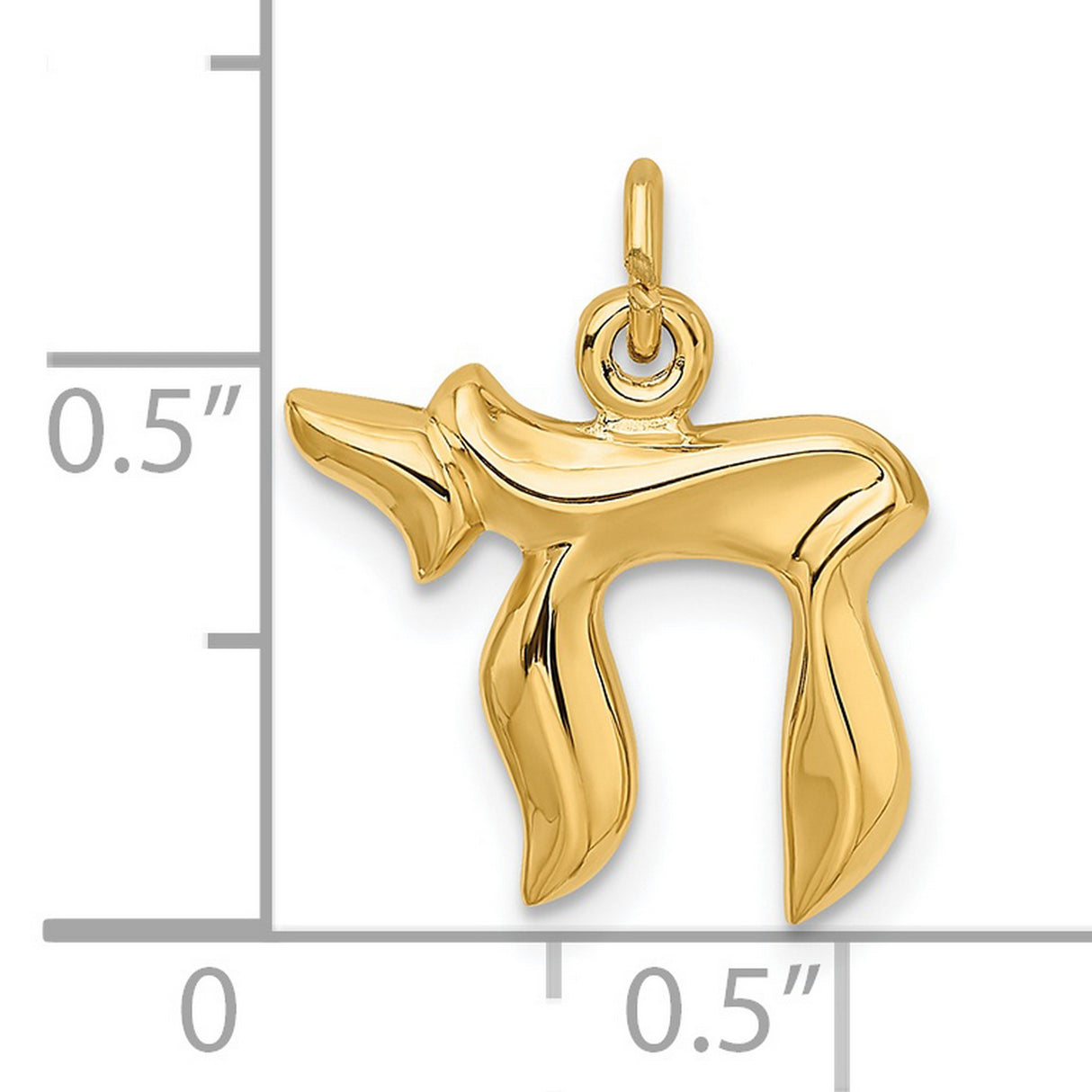 Symbol Of Life Chai In Gold Tone 925 Sterling Silver Charm Pendant in Real 925 Sterling Silver