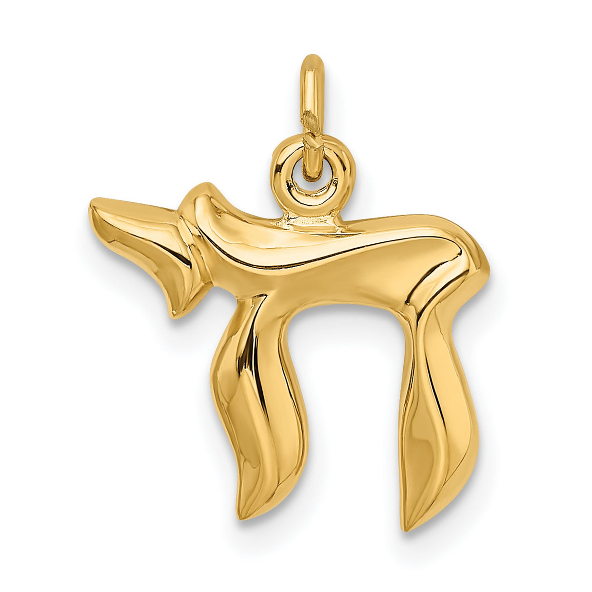 Symbol Of Life Chai In Gold Tone 925 Sterling Silver Charm Pendant in Real 925 Sterling Silver