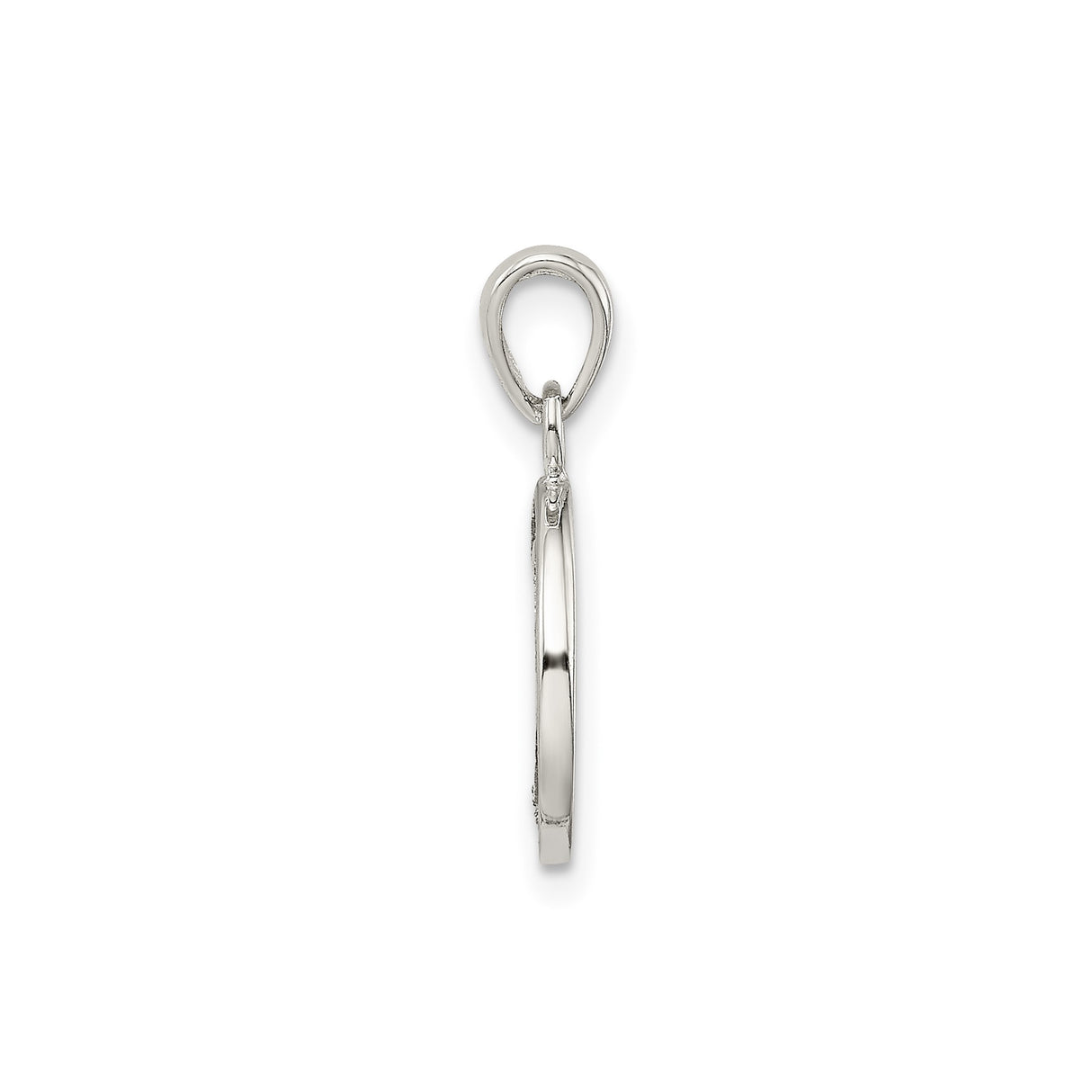 Sterling Silver Isa Rune Pendant with Raised Vertical Bar, Norse Viking Amulet for Clarity and Stillness