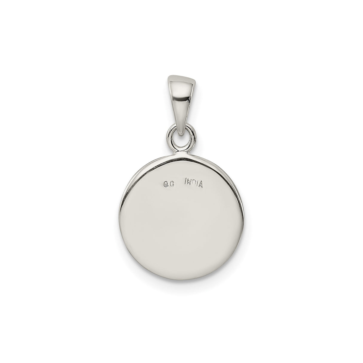 Sterling Silver Isa Rune Pendant with Raised Vertical Bar, Norse Viking Amulet for Clarity and Stillness