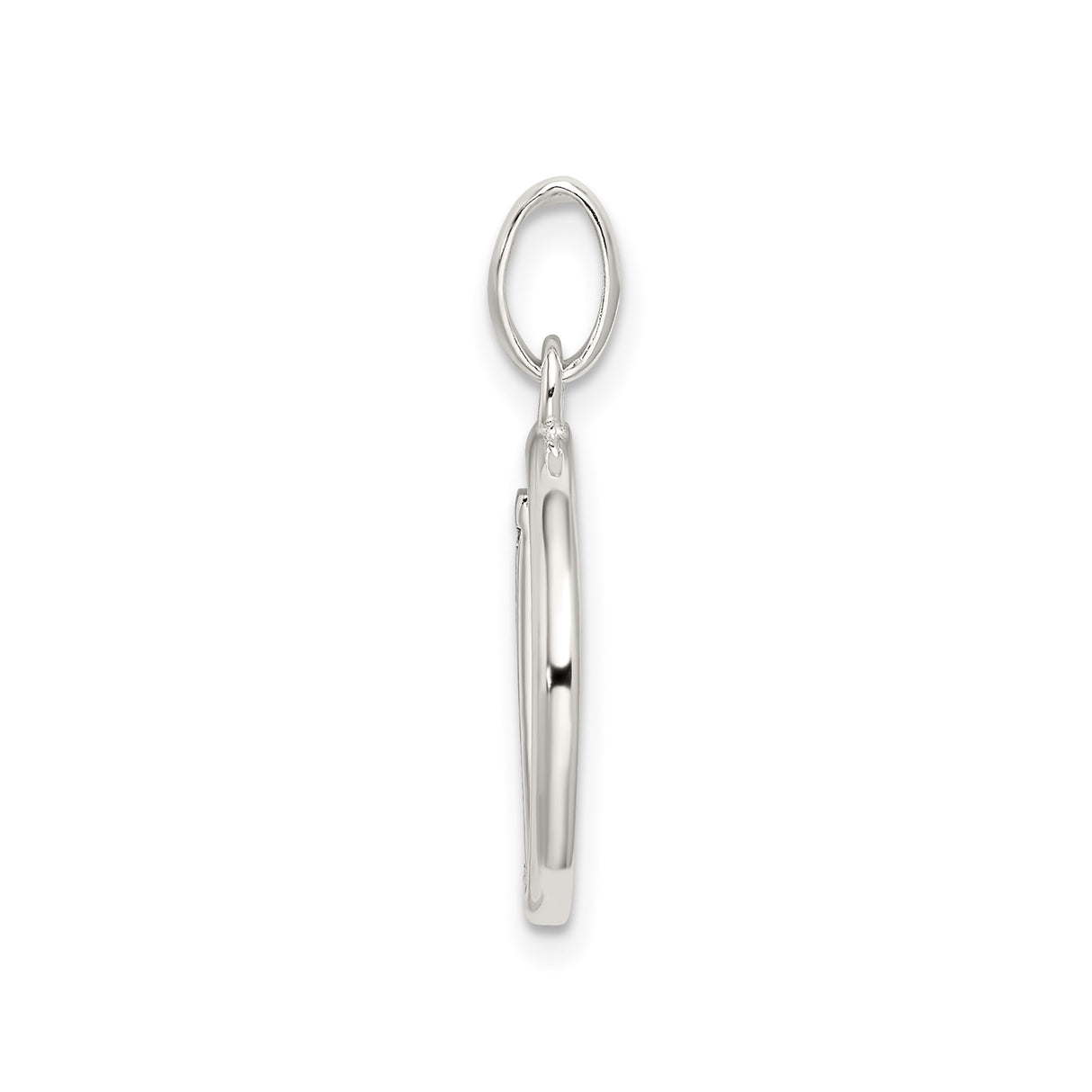 Sterling Silver Initial D Pendant with Polished and Textured Finish, Script Letter Charm Jewelry