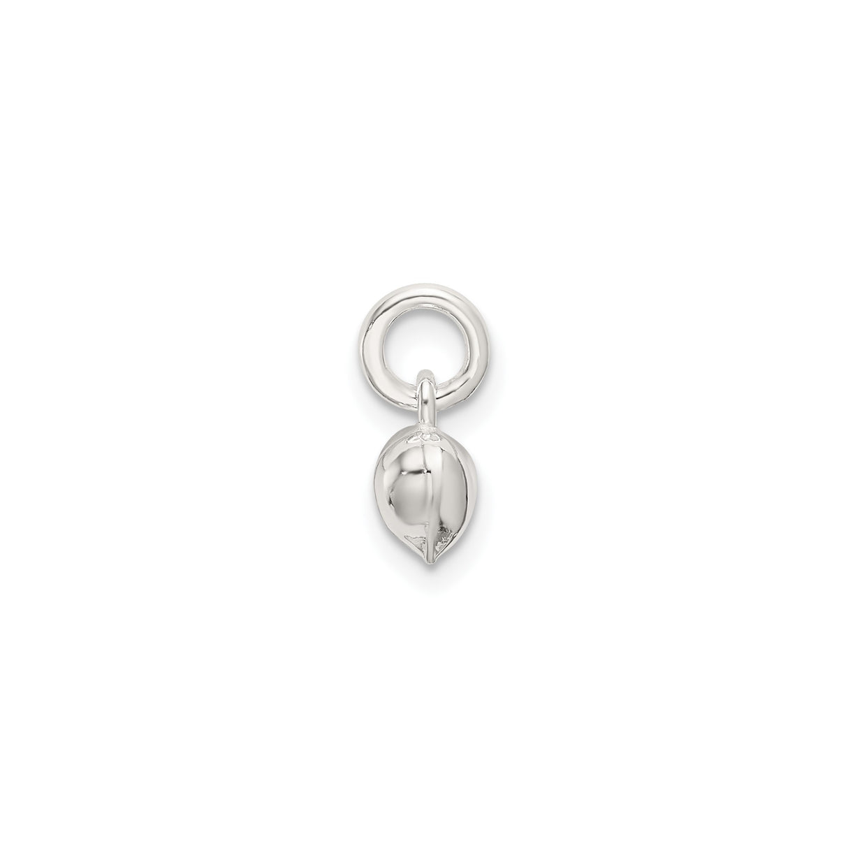 Sterling Silver Heart Pendant, 3D Puffed Charm with Polished Finish, Minimalist Romantic Design
