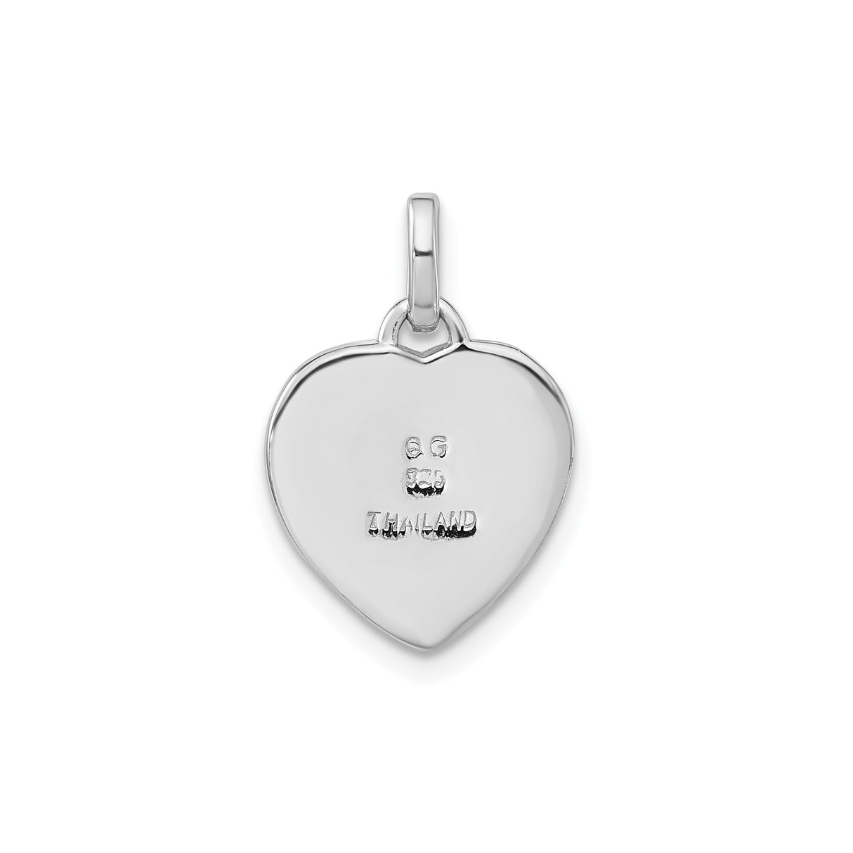 Sterling Silver Heart Pendant with Love Message and Floral Detail for Women