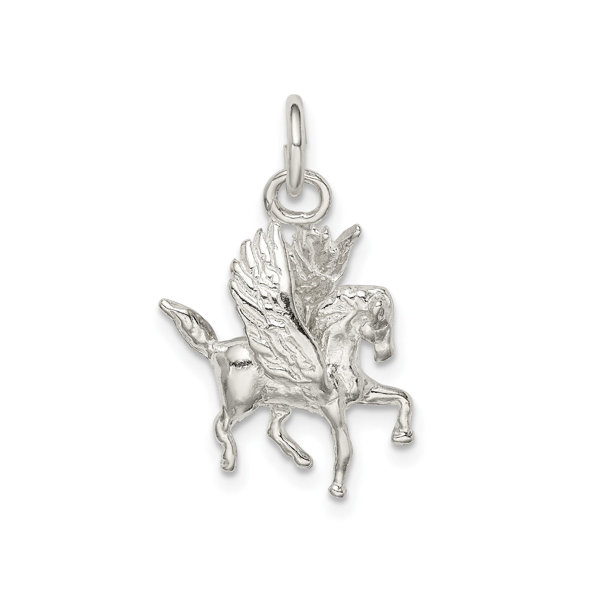 Sterling Silver Pegasus Pendant, Winged Horse Charm Inspired by Greek Mythology
