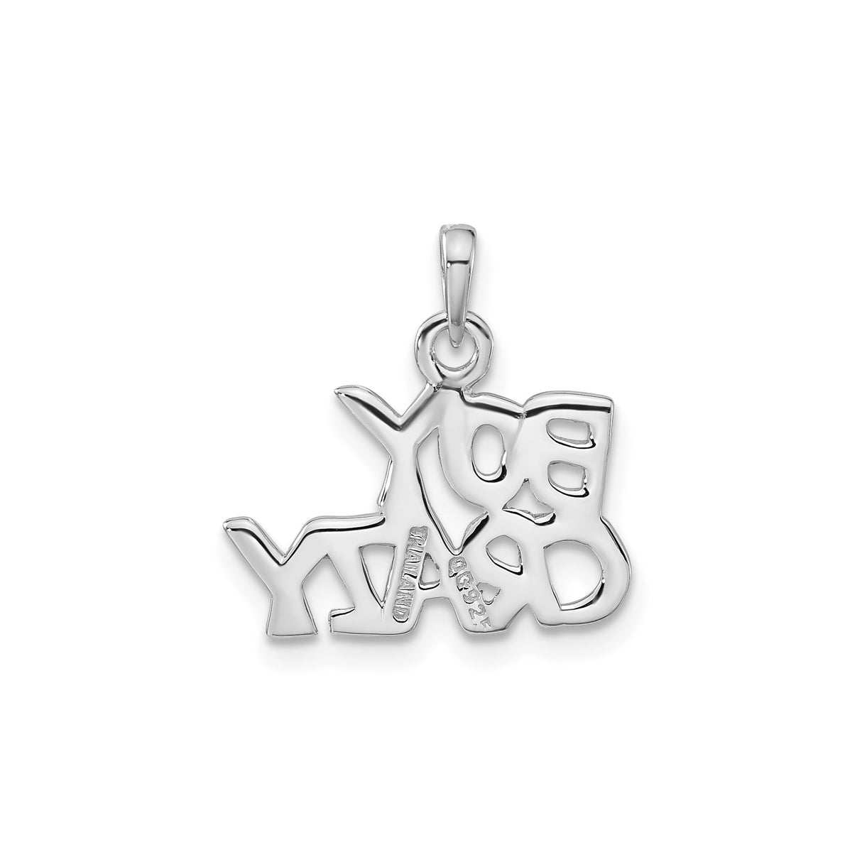 Sterling Silver Pendant Charm with Bold Boy Crazy Lettering, Flirty Text Design for Women and Teens